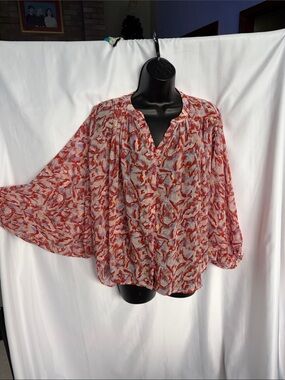 Fanco Blouse, Balloon Sleeves, Sz S oversized
